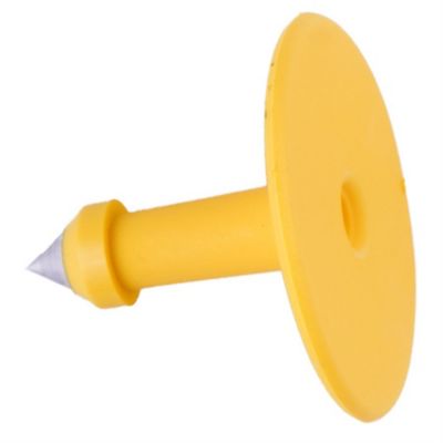 Image showing  All-American Blank Plastic Cattle ID Tags, Male Button, Yellow, 25-Pack