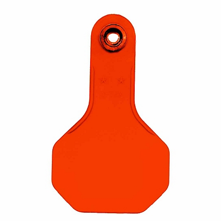 Y-TEX All-American Blank ID Cattle Tags, 2 pc., Small, Orange, 25-Pack