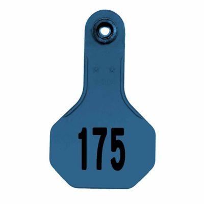 Y-TEX All-American Numbered ID Cattle Tags, 2 pc., 151-175, Small, Blue, 25-Pack, 7508151