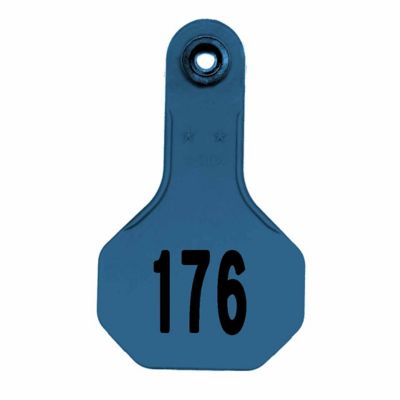 Y-TEX All-American Numbered ID Cattle Tags, 2 pc., 176-200, Small, Black, 25-Pack