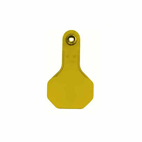 Y-TEX All-American Blank ID Cattle Tags, 2 pc., Small, Yellow, 25-Pack
