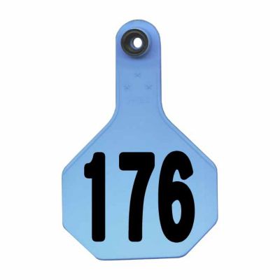 Y-TEX All-American Numbered ID Cattle Tags, 2 pc., 176-200, Medium, Blue, 25-Pack