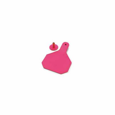 Y-TEX All-American Blank ID Cattle Tags, 2 pc., Medium, Pink, 25-Pack