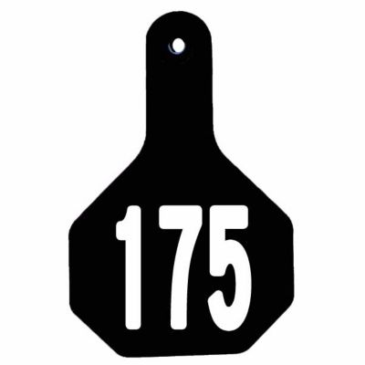 Y-TEX All-American Numbered Plastic Cattle ID Ear Tags, 2 pc., 151-175, Large, 25-Pack
