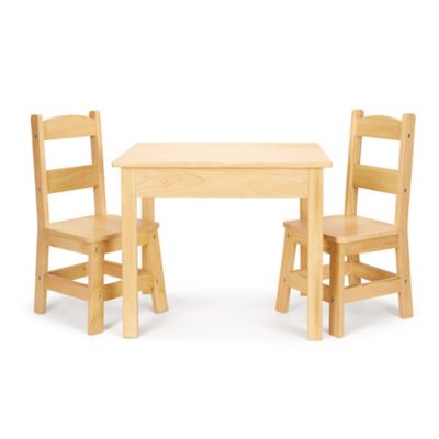 melissa & doug wooden table & chairs set