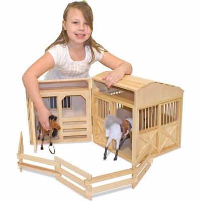 melissa & doug folding horse stable