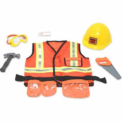 construction worker role play costume set