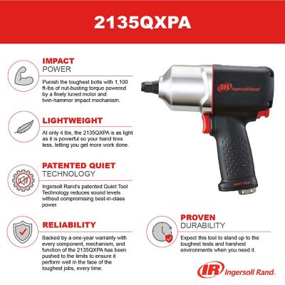 Image showing 7 th Ingersoll Rand 1/2 in. Drive 780 ft. lb. Impact Wrench with Quiet Technology