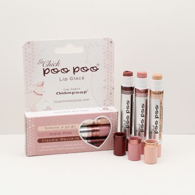 Simone Chickenbone Ck1A Chicken Poop Lip Junk La Chick Poo Poo Shimmer Trio pk., Mauve/Pink/Nude