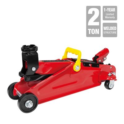 Torin 2 Ton Big Red Hydraulic Trolley Jack with Carry Handle, Single Piston Pump, Red