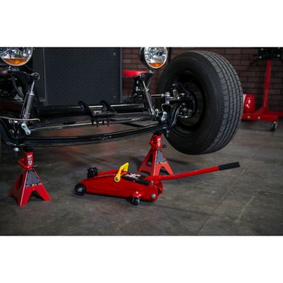 Image showing  2-Ton Capacity Big Red Hydraulic Trolley Jack with Carry Handle, Single Piston Pump, Red
