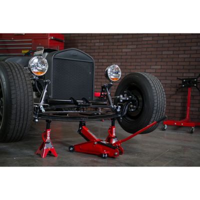 Image showing  2-Ton Capacity Big Red Hydraulic Trolley Jack with Carry Handle, Single Piston Pump, Red