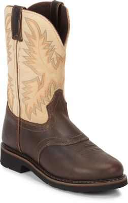 Justin Men's Superintendent Cowhide Stampede Collection Round Toe Work Boots, 11 in.