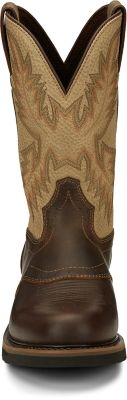 Image showing 3 th Justin Men's Superintendent Cowhide Stampede Collection Round Toe Work Boots, 11 in.