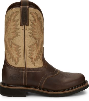Image showing 4 th Justin Men's Superintendent Cowhide Stampede Collection Round Toe Work Boots, 11 in.