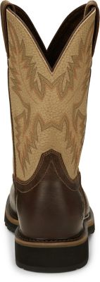 Image showing 6 th Justin Men's Superintendent Cowhide Stampede Collection Round Toe Work Boots, 11 in.