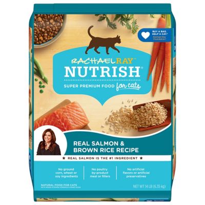 Rachael Ray Nutrish Adult Natural Premium Salmon and Brown Rice Recipe Dry Cat Food