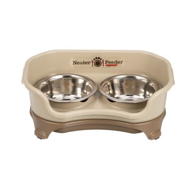 Neater Pet Brands Feeder Express Non-Skid Stainless Steel Pet Double Diner with 2 Bowls for Small Dogs, 1.5 Cups