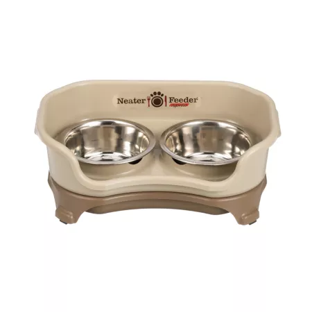 Neater Pet Brands Feeder Express Double Non-Slip Stainless Steel Pet Dining Room with 2 Bowls for Small Dogs 1.5 Cups Double Diners