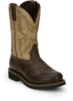 Justin Men's Superintendent Cowhide Stampede Collection Work Boots, 11 in.