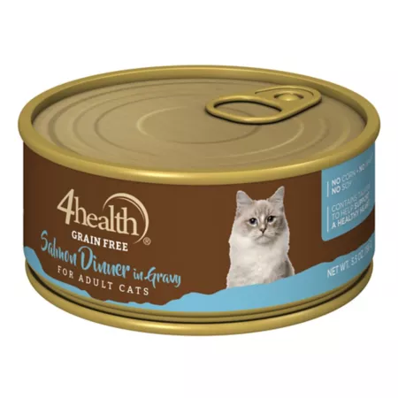 4health Grain-Free Adult Shredded Salmon Dinner in Gravy Recipe Wet Cat Food 5.5 oz. Wet Cat Food