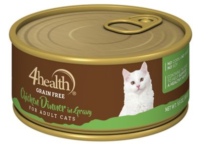 4health Grain Free Adult Shredded Chicken Dinner in Gravy Recipe Wet Cat Food, 5.5 oz.