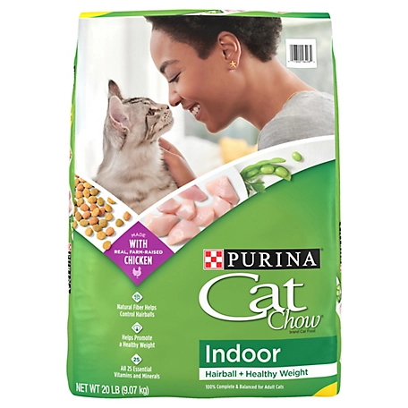 Purina Cat Chow Indoor Dry Cat Food, Hairball + Healthy Weight - 20 lb. Bag