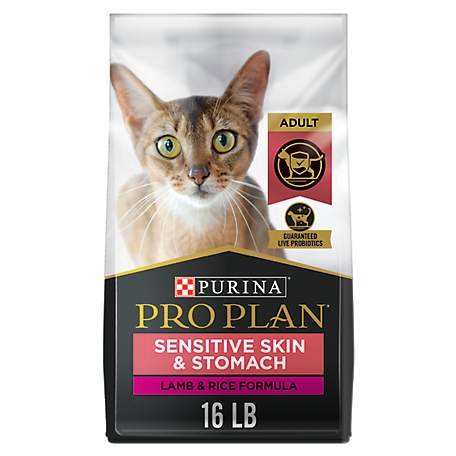 Purina Pro Plan Sensitive Skin and Stomach Cat Food, Lamb and Rice Formula