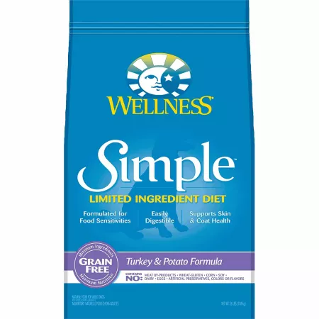 Wellness Simple Adult Natural Limited Ingredient Turkey and Potato Recipe Dry Dog Food