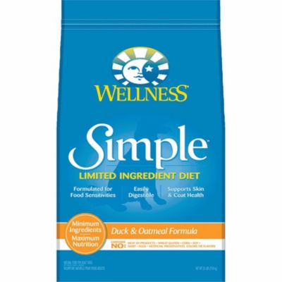 Wellness Adult Limited Ingredient Natural Duck and Oatmeal Recipe Dry Dog Food Happy dogs