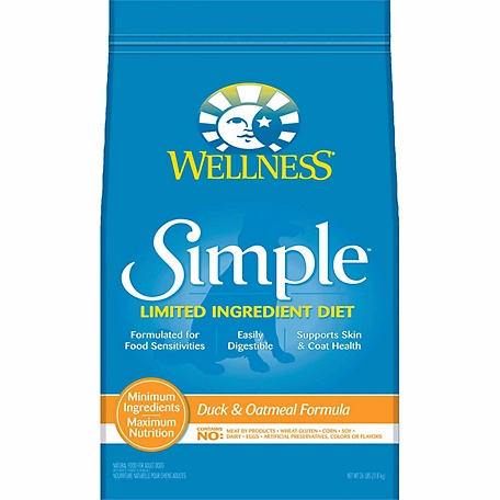 Wellness Adult Limited Ingredient Natural Duck and Oatmeal Recipe Dry Dog Food