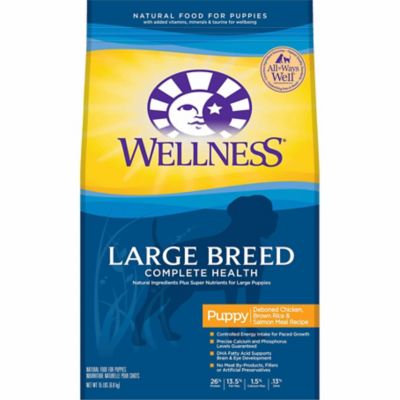 Wellness Complete Health Large Breed Puppy Deboned Chicken, Brown Rice and Salmon Recipe Dry Dog Food