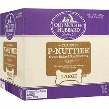 Old Mother Hubbard Classic Large Peanut Butter Flavor Oven-Baked Dog Biscuit Treats, 20 lb.
