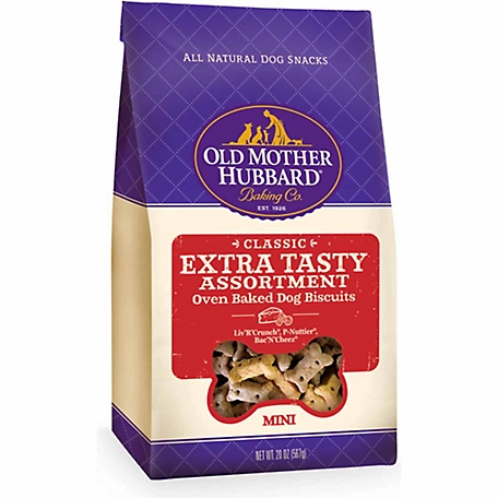 Old Mother Hubbard Classic Extra Tasty Assorted Flavor Oven-Baked Dog Biscuit Treats, 20 oz.