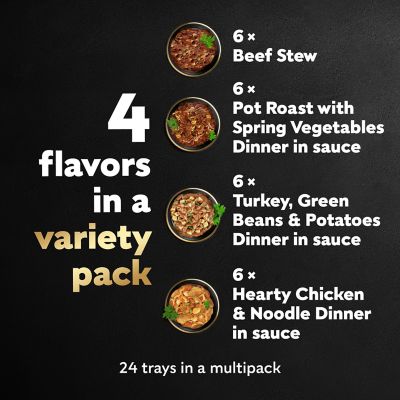 Image showing  Home Delights Adult Small Breed Four Flavors Wet Dog Food Variety pk., 3.5 oz., 24 pk.