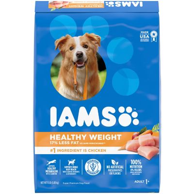 Iams PROACTIVE HEALTH Adult Healthy Weight Control Dry Dog Food with Real Chicken, 15 lb. Bag dog food