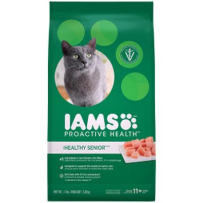 iams cat food pink bag