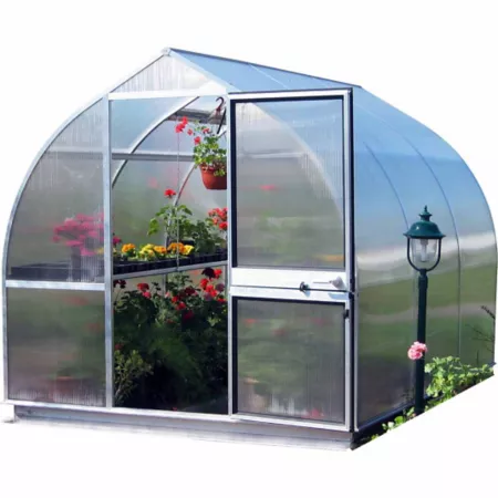 Exaco Riga 3 S Greenhouse Kit with Base 10-5/8 ft x 7-13/16 ft. Hobby Greenhouses