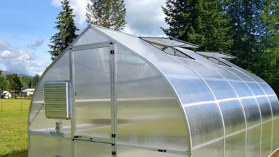 Image showing  10-5/8 ft. x 8-13/16 ft. RIGA 3 Greenhouse Kit with Base