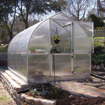 Exaco 14 ft. x 7-13/16 ft. Riga 4 S Greenhouse Kit with Base