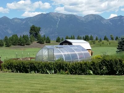 Image showing  14 ft. x 8-13/16 ft. RIGA 4 Greenhouse Kit with Base