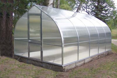 Exaco 17-5/8 ft. x 8-13/16 ft. Riga 5 Greenhouse Kit with Base