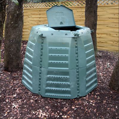 Juwel Aeroquick 290 20872 Thermal Composter Capacity 290 Litres, for Garden / Kitchen Waste, UV-Stable Recycled Plastic, Conical Shape, with 2 Removal Flaps, Lid with Wind Protection
