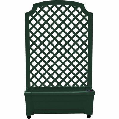 Exaco 2.5 gal. Polypropylene Calypso Freestanding Planter, Green