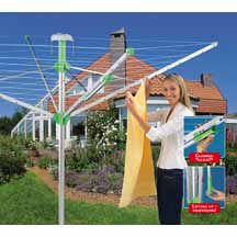 Image showing  6-3/8 ft. Outdoor 500 Retractable Rotary Clothesline