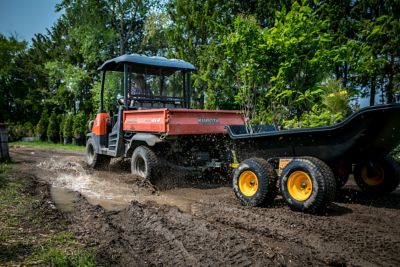 Image showing  Tow-Behind 22 cu. ft. Tandem Axle Lawn Mower Wagon