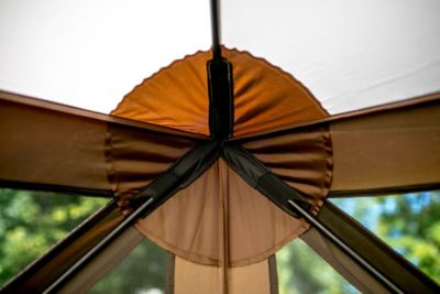 Image showing 5 th Quick-Set 36 sq. ft. Traveler 4-Sided Screen Shelter with Wind Panel Flaps, Brown/Tan Roof/Black Mesh