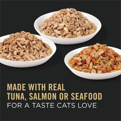 Image showing  Adult High-Protein Complete Essentials Seafood Favorites Wet Cat Food Variety pk., 3 oz., 12 Cans