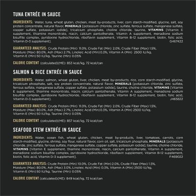 Image showing  Adult High-Protein Complete Essentials Seafood Favorites Wet Cat Food Variety pk., 3 oz., 12 Cans