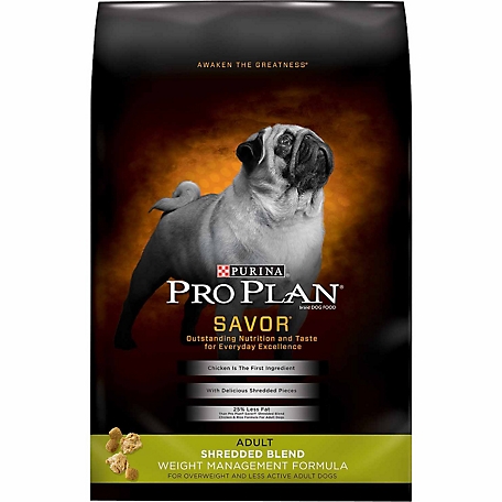Purina Pro Plan Savor Adult Weight Management Chicken Shredded Blend Recipe Dry Dog Food